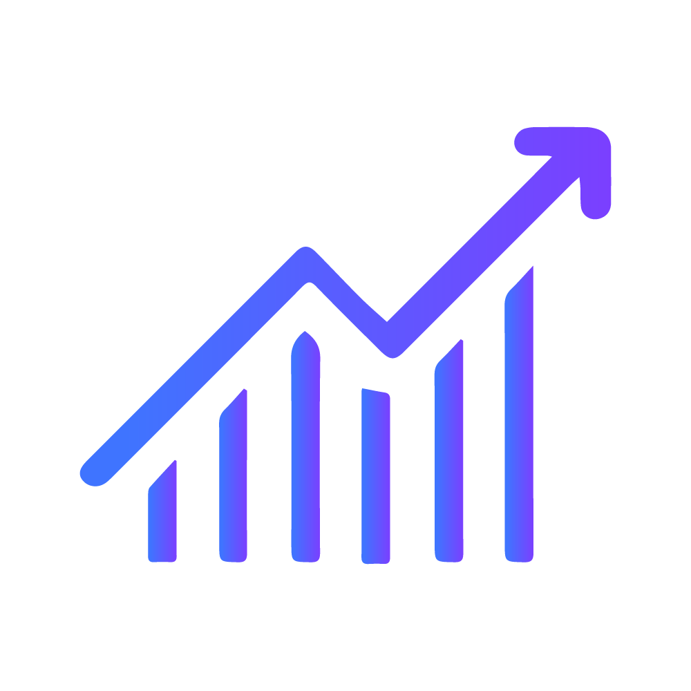 A graph showing website traffic growth